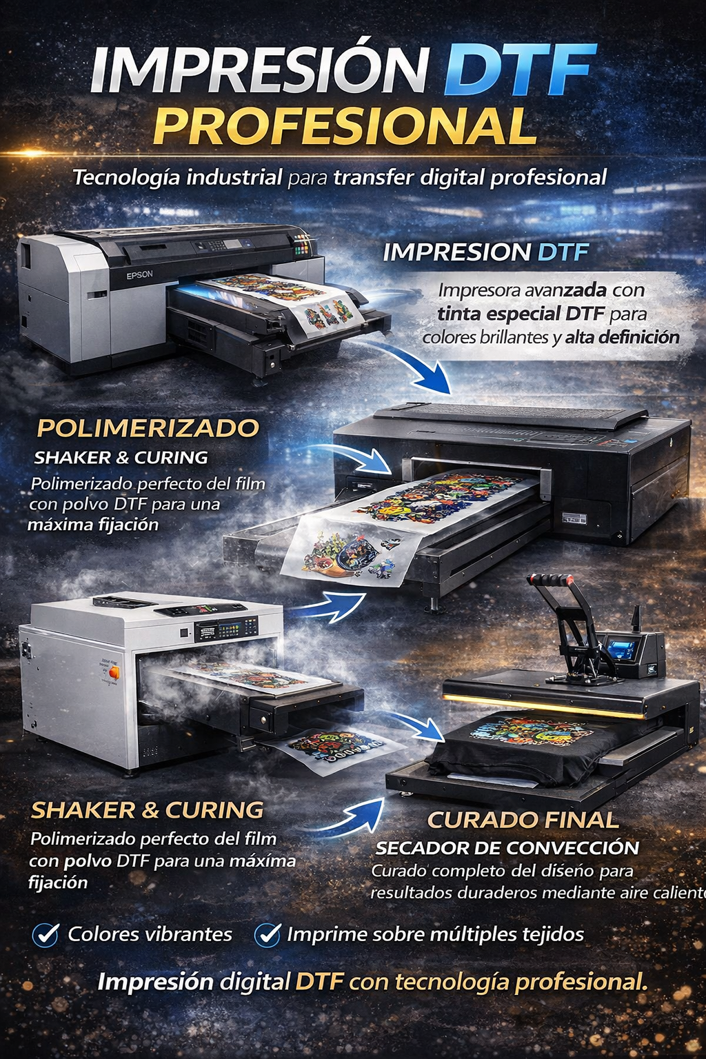 Proceso de impresión DTF para personalización textil